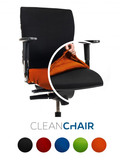 Buerosessel Hussen ganz orange sitz mit Farbe ohne at